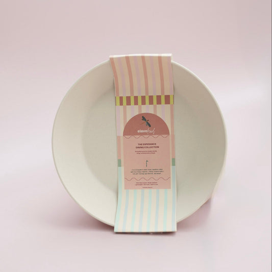 Packaging for our pla bowl in white.