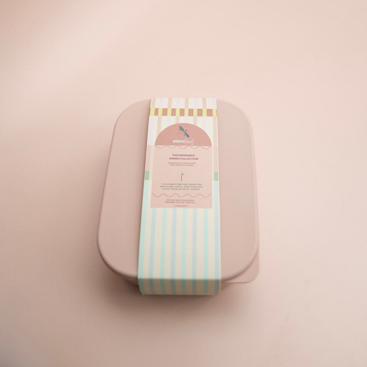 Rose pink lunch box with packaging