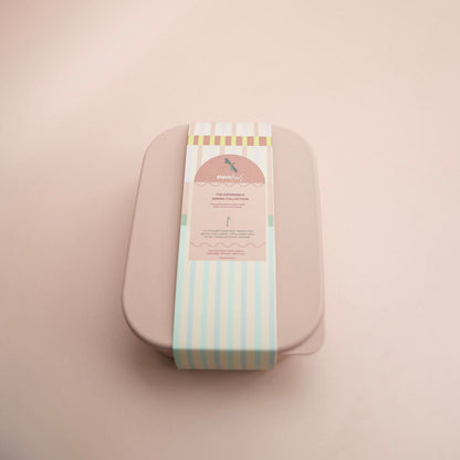 Rose pink lunch box with packaging