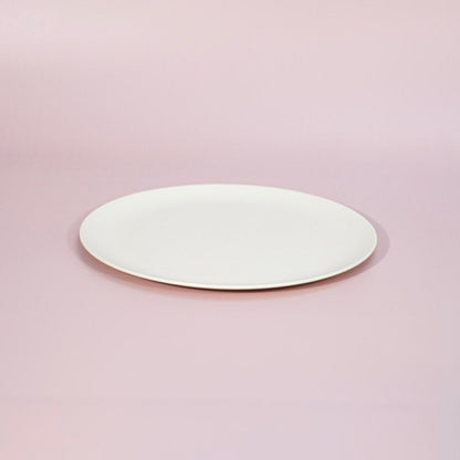 flat plastic free plates that stacks really well and in a white colour
