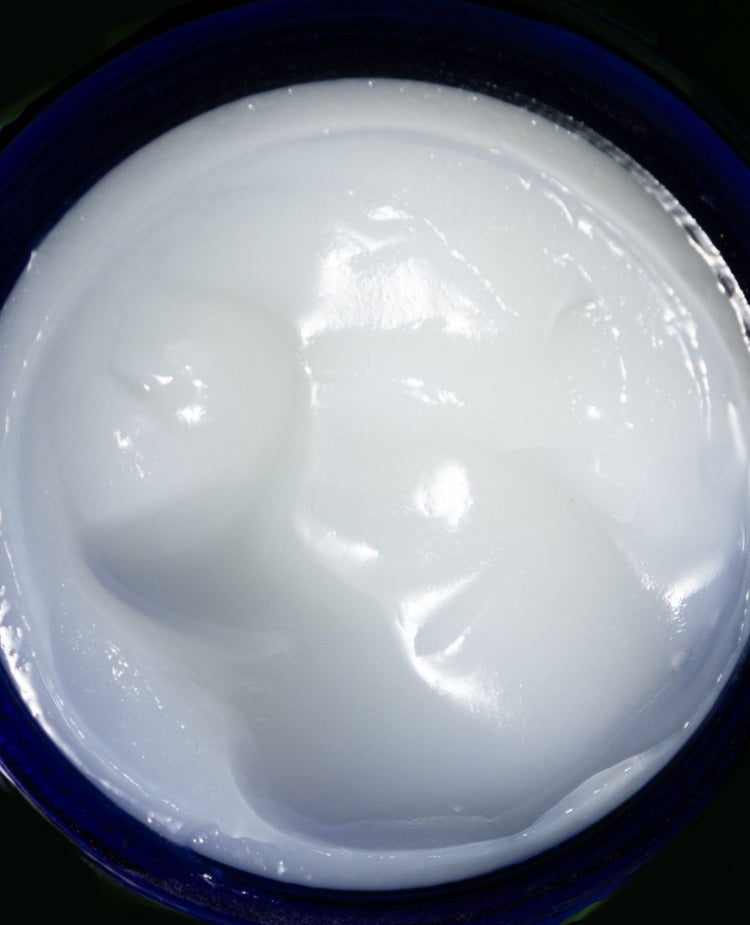 ozone oil jar with the cream shown as white