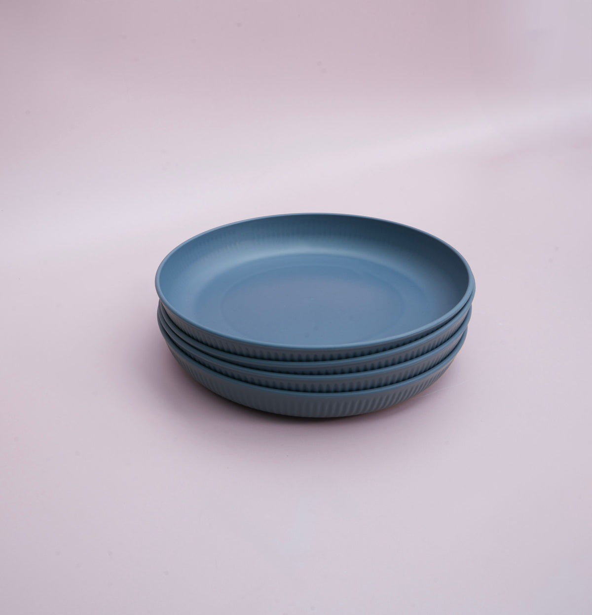 Beautiful blue wheat straw plates for kids and adults. Lightweight, dishwasher safe and made to last. 💙