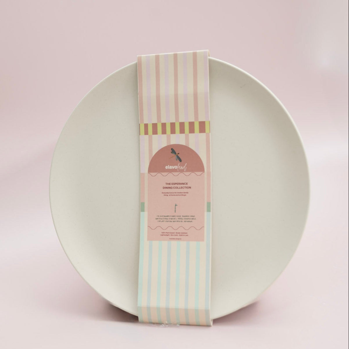 pla packaging for a white flat plate