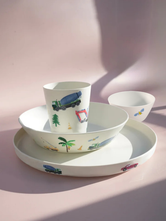 Kids Plant-Based Trucks  Dinnerware Set - 4 Pieces
